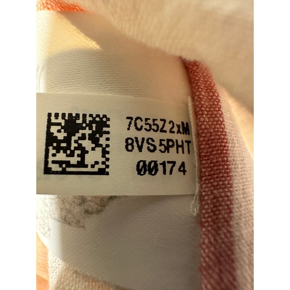 American Eagle Men Sze Small Striped Button Down Red Blue Cotton Vacation Summer - Picture 7 of 10